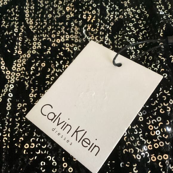 Calvin Klein Velvet Sequin Snake Print Sheath Cocktail Dress 2 NWT $159 - Picture 8 of 9